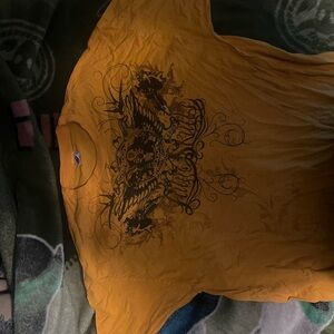 Yellow skull shirt vintage